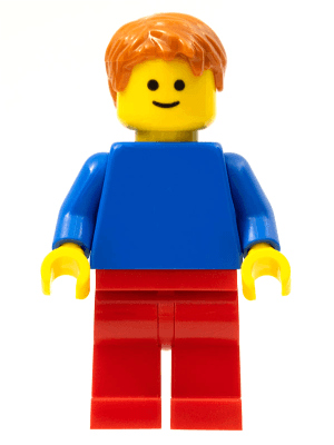 LEGO Plain Blue Torso with Blue Arms Dark Orange Hair (pln186) LEGO Minifigure