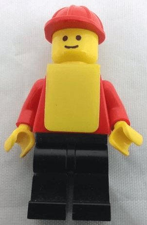 Plain Red Torso with Red Arms, Black Legs, Red Construction Helmet, Yellow Vest