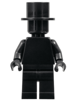 LEGO Plain Magician Black Top Hat (Monochrome) (pln201) minifigure
