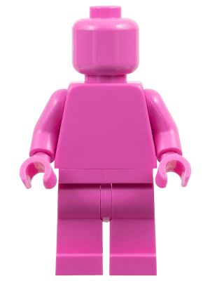 Plain Dark Pink Torso, Dark Pink Legs, Dark Pink Head (Monochrome)