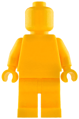 LEGO Plain Bright Light Orange Torso Bright Light Orange Legs Bright Light Orange Head (Monochrome) (pln208) LEGO Minifigure