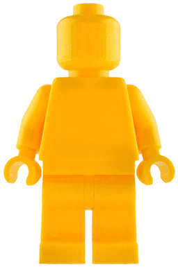 LEGO Plain Bright Light Orange Torso Bright Light Orange Legs Bright Light Orange Head (Monochrome) (pln208) minifigure