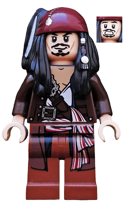 Captain Jack Sparrow - Dark Brown Jacket, Bandana