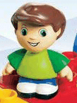 Quatro Boy with Lime Shirt and Blue Pants