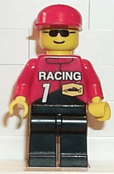 LEGO Racing Team 1 Red Cap (rac002) Town / City Minifigure