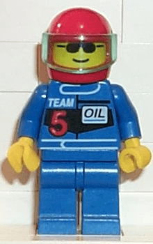 LEGO Racing Team 5 Trans-Light Blue Visor (rac003) Town / City Minifigure