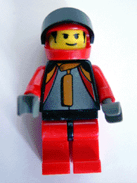 LEGO Racer Driver Car 84 Red/Black Red Flame Helmet (rac016) LEGO Minifigure