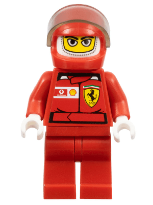 LEGO F1 Ferrari Driver with Helmet and Balaclava (rac024as) LEGO Minifigure