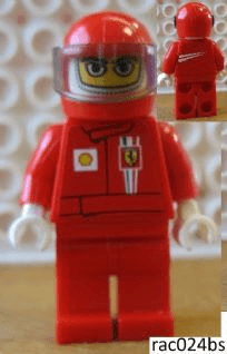 LEGO F1 Ferrari Driver with Helmet and Balaclava (rac024bs) minifigure