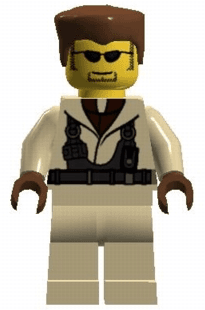 LEGO Hot Rod Driver Tan (rac040) minifigure