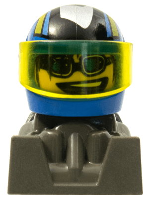 LEGO Racer Blue Sunglasses Dark Gray Body (rac092) LEGO Minifigure
