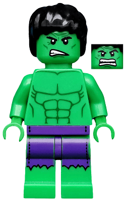 Hulk - Minifigure, Dark Purple Tattered Pants