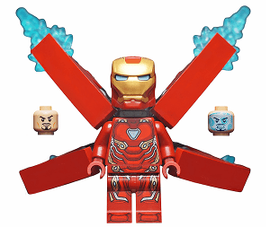 Iron Man - Mark 50 Armor, Small Helmet Visor, Wings without Stickers