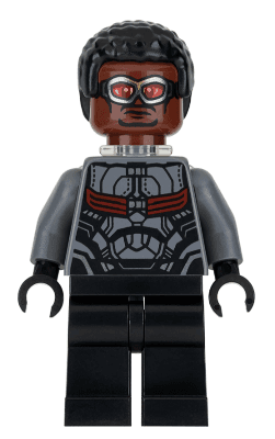 Falcon - Dark Bluish Gray and Black Suit, Plain Legs