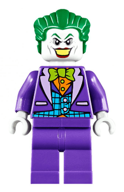 The Joker - Medium Azure Vest, Lime Bow Tie, Large Smile / Frown
