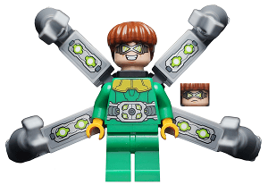 Dr. Octopus (Otto Octavius) / Doc Ock - Green Outfit, Long Mechanical Arms with Stickers