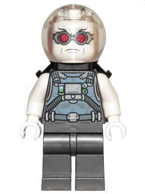 LEGO Mr. Freeze Pearl Dark Gray Neck Bracket with 4 Angled Handles (sh0621) Super Heroes Minifigure