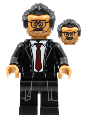 LEGO Lt. James Gordon Black Hair Dark Red Tie (sh0787) Super Heroes Minifigure