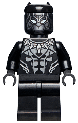 Black Panther - Dark Silver Armor, White Eyes