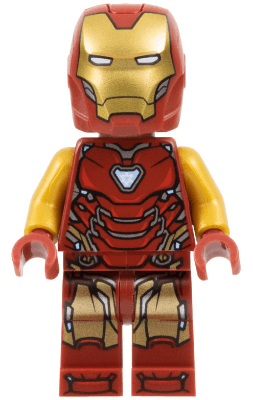 Iron Man - Mark 85 Armor, Large Helmet Visor, Thin Red Markings on Torso