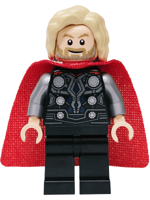 Thor - Spongy Cape with Single Hole, Black Legs, Bushy Hair