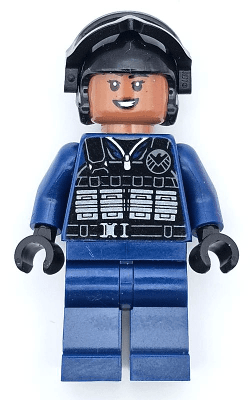 SHIELD Agent - Female, Tactical Vest, Black Goggles, Medium Brown Head