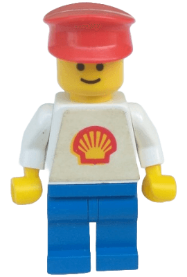 Shell - Classic - Blue Legs, Red Hat (Torso with Trapezoid Sticker)