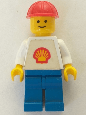 Shell - Classic - Blue Legs, Red Construction Helmet (Torso with Trapezoid Sticker)