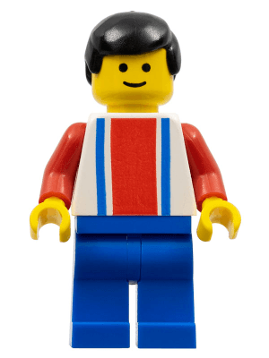 Soccer Player - Red, White, and Blue Team with Number 2 on Back