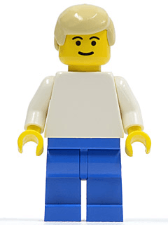 LEGO Soccer Player White/Blue Team Player 2 (soc026) Sports Minifigure