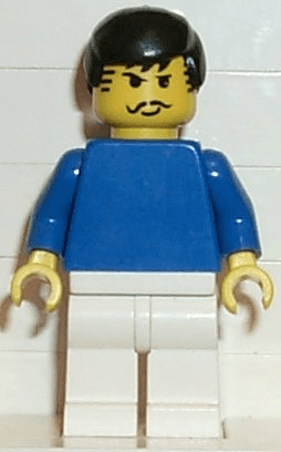 LEGO Soccer Player Blue/White Team Player 3 (soc027) Sports Minifigure