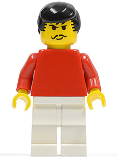 LEGO Soccer Player Red/White Team Player 3 (soc030) Sports Minifigure