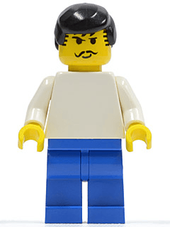 Soccer Player White/Blue Team Player 3