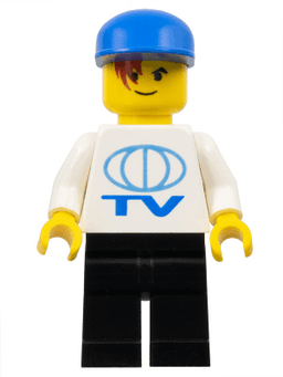 LEGO TV Logo Large Pattern Blue Cap (soc048) minifigure