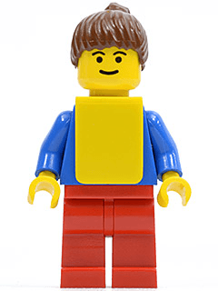 LEGO Soccer Player Womens Team Brown Ponytail Hair No Freckles Yellow Vest (soc050) Sports Minifigure