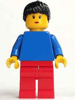 LEGO Soccer Player Womens Team Black Ponytail Hair Red Lips (soc053) minifigure