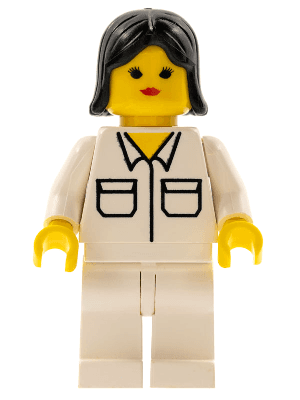 Shirt with 2 Pockets, White Legs, Black Female Hair