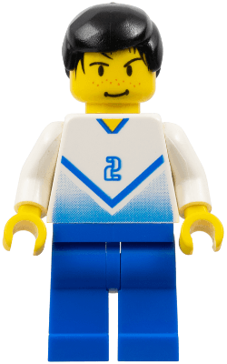 Soccer Player White & Blue Team with shirt  #2