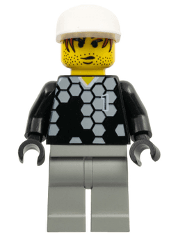 LEGO Soccer Player White Team Goalie with #1 (soc098) minifigure