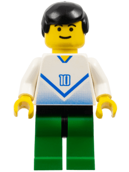 LEGO Soccer Player White & Blue Promo Player with Shirt #10 (soc099) minifigure