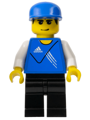 Soccer Goalie - Adidas Logo Blue Torso Stickers (#8)