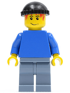 LEGO Plain Blue Torso with Blue Arms Black Knit Cap (Soccer Player) (soc129) Sports Minifigure