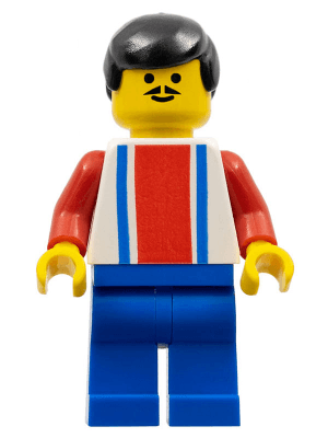 Soccer Player - Red, White, and Blue Team with Number 4 on Back
