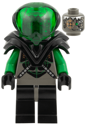 Insectoids Zotaxian Alien - Male, Gray and Green with Green Circuits and Silver Hoses, with Black Armor (Danny Longlegs / Corporal Steel)