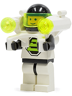 LEGO Blacktron 2 with Jet Pack and Trans-Neon Green Lights (sp051) minifigure