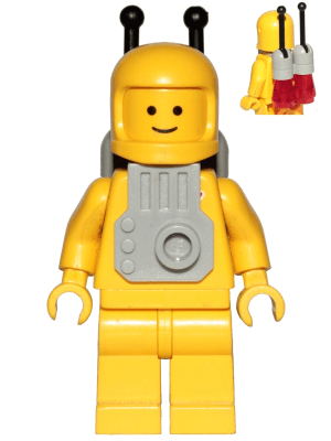 Classic Space - Yellow with Light Gray Jet Pack and Trans Red Cones