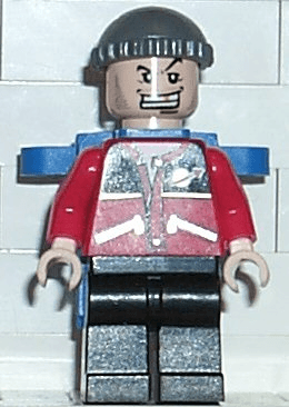 Jewel Thief 1, Red Torso w/ Space Logo, Black Legs