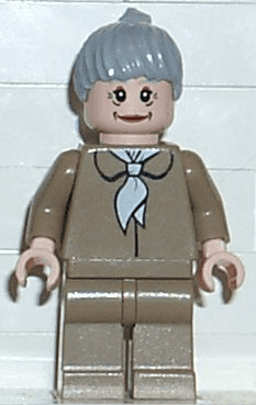 Aunt May, Dark Tan Blouse, Dark Tan Legs, Light Bluish Gray Ponytail Hair