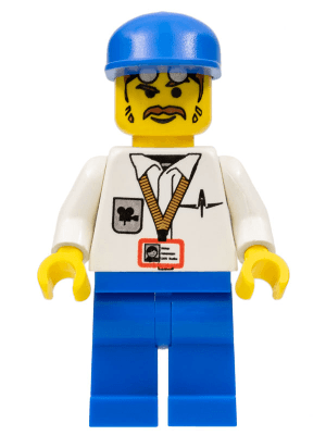 LEGO Cameraman Blue Cap (stu001) LEGO Minifigure