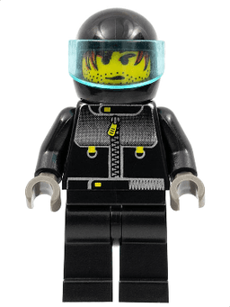 LEGO Male Actor 3 Driver Trans-Light Blue Visor (stu008) minifigure